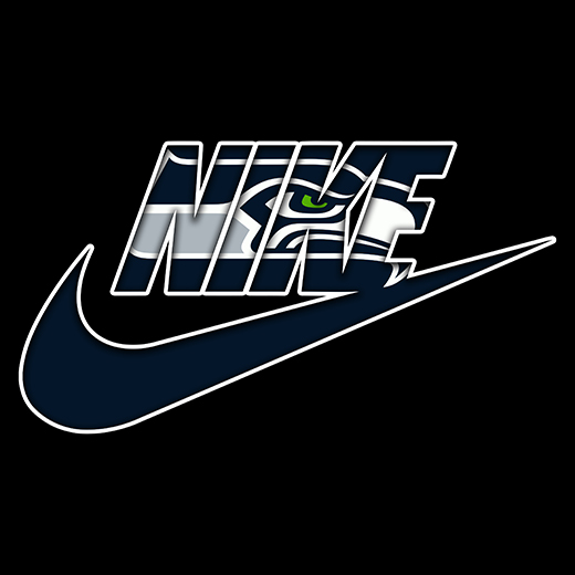 Seattle Seahawks Nike logo iron on paper